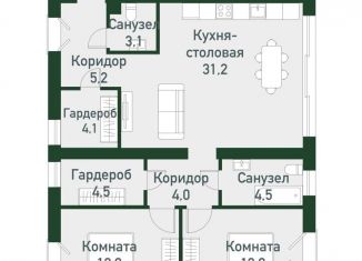 Продается квартира свободная планировка, 82.3 м2, Челябинская область, Спортивная улица, 22
