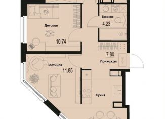 Продажа 3-комнатной квартиры, 63.7 м2, Мурино