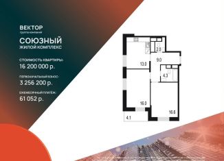 Продается двухкомнатная квартира, 65 м2, Одинцово, жилой комплекс Союзный, к2, ЖК Союзный