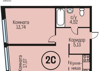 Продается 2-комнатная квартира, 44.4 м2, Алтайский край