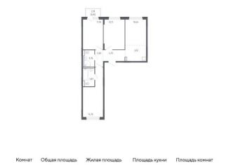 Продается трехкомнатная квартира, 70.4 м2, Тюменская область, жилой комплекс Чаркова 72, 2.2