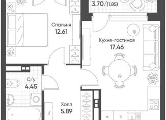 Продается однокомнатная квартира, 42.3 м2, Екатеринбург, Чкаловский район