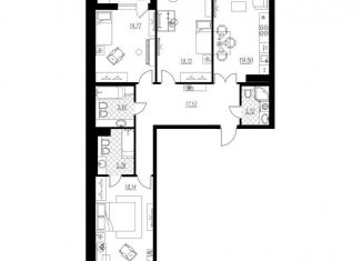 Продам трехкомнатную квартиру, 107.8 м2, Санкт-Петербург, метро Зенит, Петровская коса, 6к1