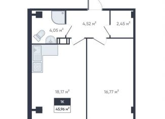 Продам 1-комнатную квартиру, 46 м2, Мурино, улица Шоссе в Лаврики, 64к4