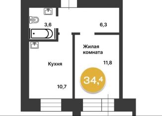 Продается 1-комнатная квартира, 35.5 м2, Благовещенск, Серышевский переулок, 1