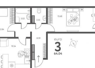 Продам 2-комнатную квартиру, 64 м2, Липецкая область