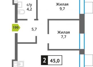 Продажа 2-комнатной квартиры, 45 м2, Московская область