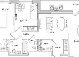 Продам 2-комнатную квартиру, 80.8 м2, Санкт-Петербург, метро Комендантский проспект