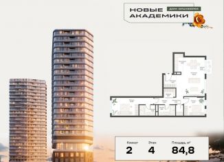 Продается двухкомнатная квартира, 84.9 м2, Москва, метро Новые Черёмушки