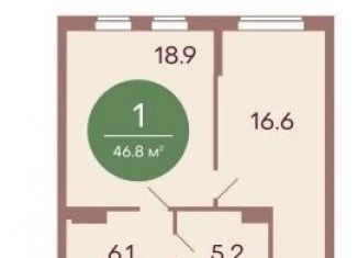 Продам однокомнатную квартиру, 46.8 м2, Пенза, жилой комплекс Норвуд, с6, Железнодорожный район