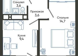 Продам 1-комнатную квартиру, 32.3 м2, Новороссийск