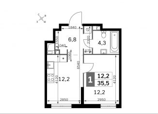 Продажа 1-комнатной квартиры, 35.5 м2, Москва, район Хорошёво-Мнёвники