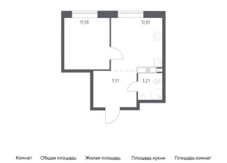 Продается 1-ком. квартира, 35.4 м2, поселение Филимонковское, Золотошвейная улица, ЖК Цветочные Поляны