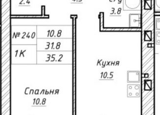 Однокомнатная квартира на продажу, 35 м2, Барнаул, Индустриальный район, Павловский тракт, 196 к1