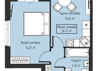 Продам 1-комнатную квартиру, 36.7 м2, Свердловская область
