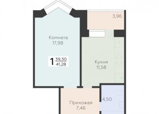 Продам 1-комнатную квартиру, 41.3 м2, Орловская область, улица Панчука, 83