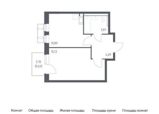 Продаю 1-комнатную квартиру, 35.2 м2, село Лайково
