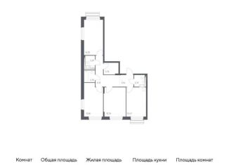 Продажа 3-ком. квартиры, 77.7 м2, Московская область