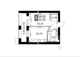 Продажа 1-ком. квартиры, 31.7 м2, деревня Митькино