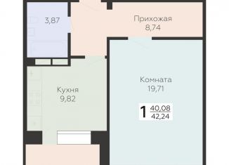 Продается однокомнатная квартира, 42.2 м2, Орловская область, улица Панчука, 83