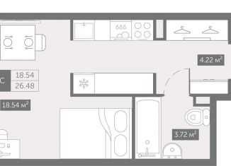 Продается квартира студия, 26.5 м2, Санкт-Петербург, Невский район