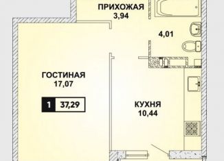 1-комнатная квартира на продажу, 38 м2, Краснодар, Конгрессная улица, Прикубанский округ