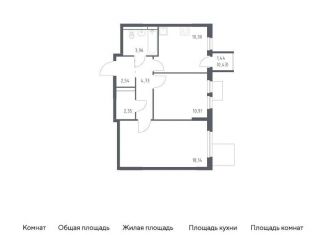Продажа 2-комнатной квартиры, 53.4 м2, Мытищи, жилой комплекс Мытищи Парк, к5