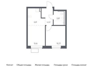 Продам 1-ком. квартиру, 34.6 м2, посёлок Жилино-1, жилой комплекс Егорово Парк, к3.1