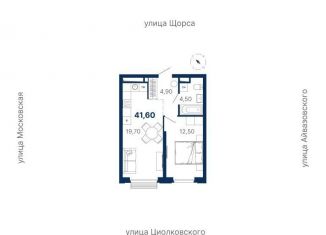 Однокомнатная квартира на продажу, 41.6 м2, Свердловская область