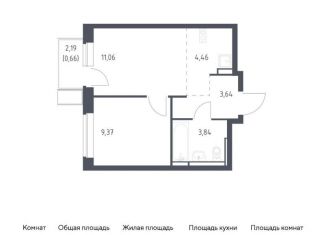 1-комнатная квартира на продажу, 33 м2, Ленинский городской округ, жилой комплекс Новое Видное, 16.2