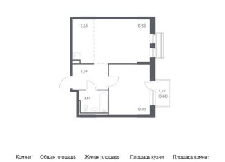 Продажа 1-комнатной квартиры, 44.3 м2, Московская область, жилой комплекс Рублёвский Квартал, 59