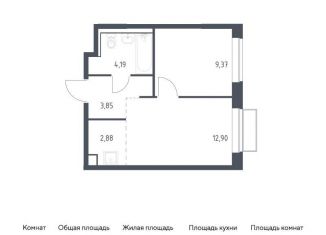 Продажа 1-комнатной квартиры, 33.2 м2, посёлок Мирный, жилой комплекс Томилино Парк, к6.3