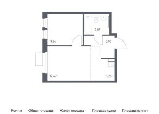 Продается 1-ком. квартира, 34.7 м2, Московская область