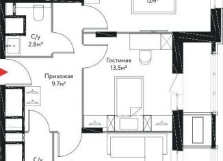 2-комнатная квартира на продажу, 62.5 м2, Москва, ВАО, Краснобогатырская улица, 38к5