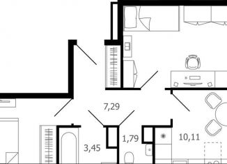 Продажа 2-комнатной квартиры, 57.6 м2, Москва, 1-я очередь, к7, Даниловский район