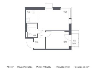 Продажа однокомнатной квартиры, 41.5 м2, Балашиха