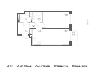 Продажа 1-комнатной квартиры, 44.4 м2, Московская область, улица Мезенцева, 5