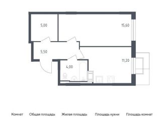 Продаю однокомнатную квартиру, 41.3 м2, посёлок Песочный
