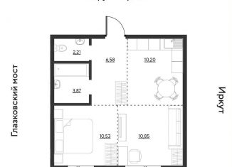 2-ком. квартира на продажу, 44.2 м2, Иркутск