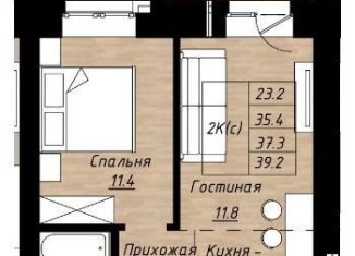 Продается двухкомнатная квартира, 39.7 м2, Барнаул, Индустриальный район, Павловский тракт, 196к3