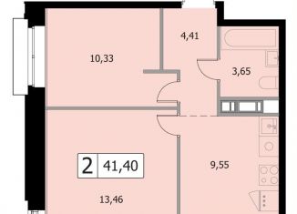 Продам двухкомнатную квартиру, 41.4 м2, Московская область