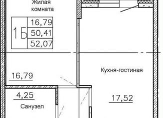 Продам однокомнатную квартиру, 52.1 м2, Воронеж, улица Ворошилова, 90лит12