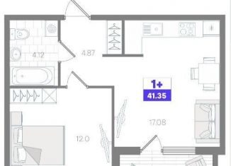 Продажа 1-комнатной квартиры, 41.3 м2, Тюмень