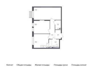 Продажа 2-комнатной квартиры, 51.3 м2, Мытищи, жилой комплекс Мытищи Парк, к4.1