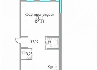 Квартира на продажу студия, 104.5 м2, Самара, Ново-Садовая улица (дублёр)