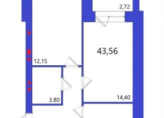 Однокомнатная квартира на продажу, 43.6 м2, Суздаль