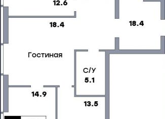 Продаю трехкомнатную квартиру, 86.8 м2, Самарская область