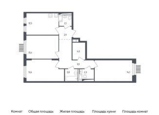Продажа 3-комнатной квартиры, 77.6 м2, Мытищи, жилой комплекс Мытищи Парк, к4.1