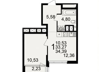 Продается однокомнатная квартира, 34.4 м2, Рязань, Железнодорожный район, улица 6-я Линия, 27