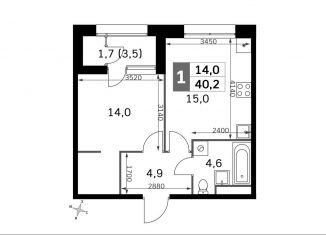 Продажа однокомнатной квартиры, 40.2 м2, Москва